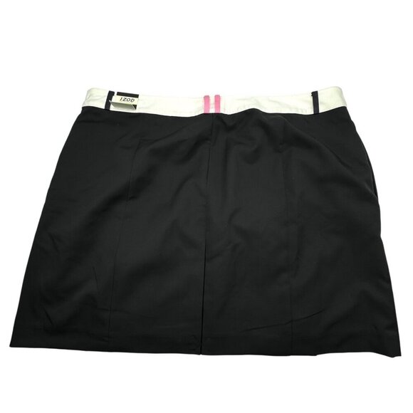 NWT Izod Cool FX Black White Pink Golf Active Skort Skirt Short Women’s Size 16 - Picture 6 of 16